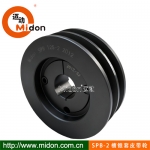 錐套皮帶輪SPB-1槽2槽 三角皮帶輪，漲緊式皮帶輪，傳動(dòng)帶輪，皮帶盤，歐標(biāo)皮帶輪，德標(biāo)皮帶輪，鑄鐵或鑄鋼，鑄鋁皮帶輪，球鐵皮帶輪